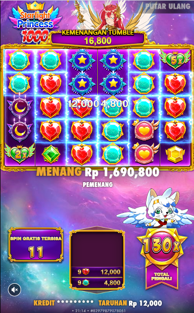 QQDEWA JACKPOT PERMAINAN SLOT PRAGMATIC PLAY STARLIGHT PRINCESS 1000 Rp.100.000.000,- LUNAS - Foto 7